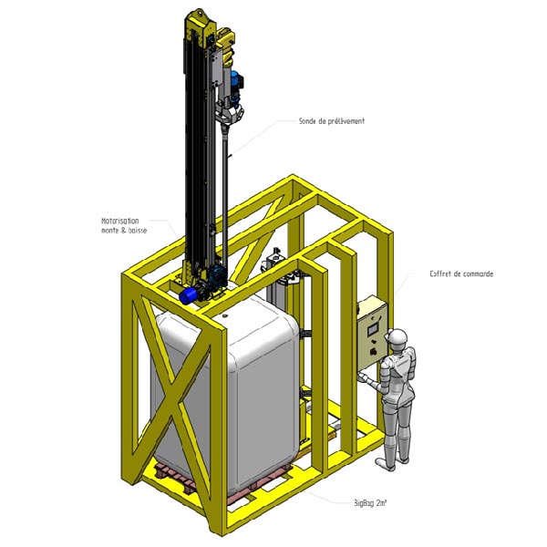 Station d'échantillonnage sur big-bag
